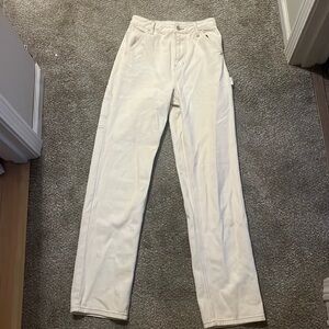 Pacsun 90s Boyfriend Carpenter Pants (shade: bone) - size 26